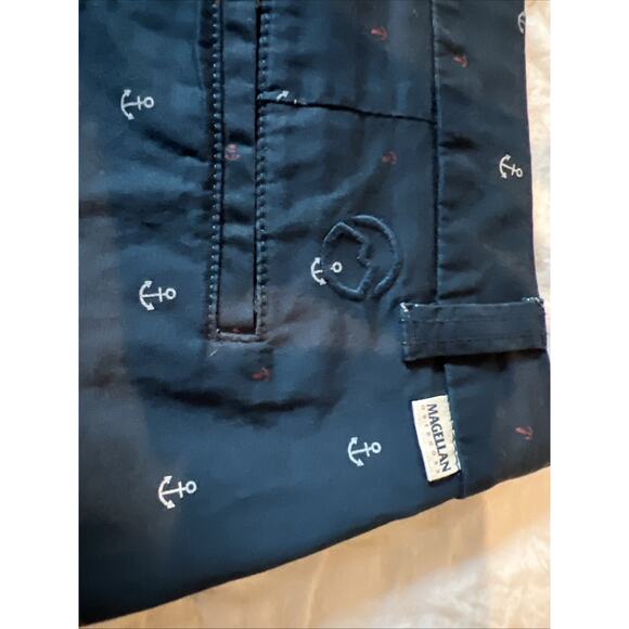 Magellan Womens Outdoor Shorts NWT Navy Blue American Anchor Print Casual 14 - Picture 7 of 7